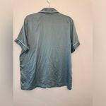 Delicacy Serenedelicacy‎ Women's Satin Button Down Short Sleeve Pajamas Top Size L Photo 3
