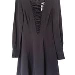 ALC Frank A.L.C Wares Ponte Black Lace Fit & Flare Mini Dress Size 2 Photo 2