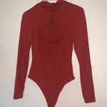 Aritzia Women’s Medium BABATON Varo Contour Cutout Burnt Orange Long Sleeve Bodysuit Photo 0