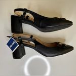 Jones New York Black Block Heel Shoes with Gold Details New Women’s Size 9.5 Photo 3