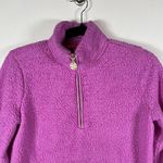 Lilly Pulitzer Skipper Sherpa Popover 1/2 Zip Womens XXS Fleece Purple Preppy Photo 2