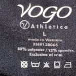 Vogo Black with White Polka Dots Leggings Size L Photo 2