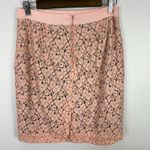 J.Crew The Pencils Skirt 8 Pink Floral Lace Overlay Feminine Preppy Coquette Photo 4