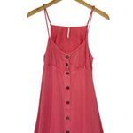 Free People Women’s Coral Spaghetti Strap Ruffle Hem Open Back Maxi XS Photo 2