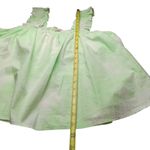 Umgee Tie Dye Crop Top Ruffle Straps Green White Size LARGE New NWT Photo 3