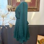 Allison + Kelly Teal Striped Faux Wrap Dress ~ Size Medium 💚🍄 Green Photo 1