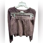 Pink Rose Cable Knit Sweater and sweat shorts in Mauve Photo 3