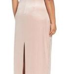 Adrianna Papell Twist Front Velvet Dress Size 18W Photo 1