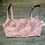 Cinq à Sept NEW  Pink Gold Floral Print Spring Summer Bra Crop Top Size M Photo 0