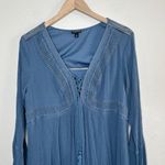 Torrid  Blue Crochet Lace-Up Fit and Flare Boho Dress 1X Photo 1