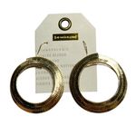 Anthropologie 14k Gold Plated Herringbone Swirl Drop Earrings Photo 3