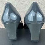 Tahari Wicked embellished grey slip on patent loafers pumps size 10 Photo 7