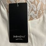 TwoTwinStyle medium white summer lace dress boho sexy padded adjustable garter Photo 12