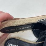 Opening Ceremony  Black leather espadrille flat mules sz 39 Photo 4