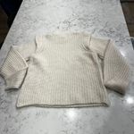 VERO MODA Shoulder Cutout Sweater Knit Mock Neck Top Women's Small Cream Photo 3