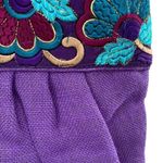 Vintage 1980 Purple Woven Burlap Embroidered Shoulder Bag Purse Beverly Goldberg Photo 14