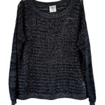 Mac + Jac Striped Metallic Sweater XL Black Photo 0