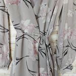 Lulus NWT Loving You Dusty Purple Floral Print Long Sleeve Wrap Maxi Dress SZ L Photo 4