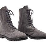 Lafayette 148 Finely Women's Combat Boots Wool Cashmere Size 10 Multicolor Lace Photo 1