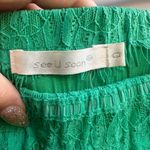 See U Soon Green Lace Trim Wrap Sheath Mini Dress size 0 Photo 2