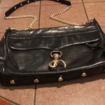 Rebecca Minkoff  Black & Gold Shoulder & Crossbody Leather Bag Photo 7