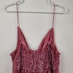 Retrofête Retrofete Jill Sequin Mini Dress in Pastel Pink Size Large NWT Spaghetti Straps Photo 6