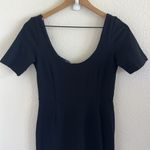 Nasty Gal Black Bodycon Dress Back Zip Back Slit Medium Photo 2