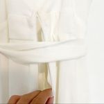 Socialite NWT  Wide Leg Split Leg Jumpsuit Flawed Cream Ivory White Beach Size XS Photo 8