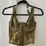Urban Outfitters Olive Green Corset Top Photo 1