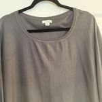 Garnet Hill Sweater Top Women’s LG Gray Silk Blend Lagenlook Oversized Dolman Photo 3