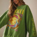 Urban Outfitters Nirvana Green Crewneck Oversize S/M Photo 0