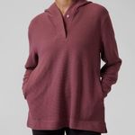 Athleta  Coastal Luxe Waffle Hoodie in Tawny Rose Pink Size Small Photo 0