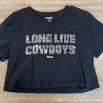 Wrangler  Charcoal Graphic Crop Top Photo 0