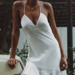 ZARA  White Ruffle Hem Dress‎ Photo 0