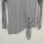 Lululemon Activewear by Light Gray Heathered Tie Front Long Sleeve Top Size 4 Photo 2