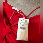 ZARA Blogger Favorite Ruched Bow Mini Dress in Red Photo 3