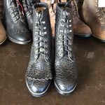 Justin Boots NEW Old Stock pebble print Justin‎ black roper boots Photo 1