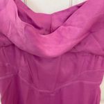 ZARA Pink Straight Neck Satin Effect Midi Dress Photo 6