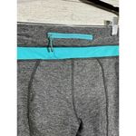 Lululemon  Crop Leggings 4 Black Gray Teal Run Inspire Crop Women's Zipper Pocket Photo 1