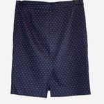 J.Crew navy blue red polka dot “ the pencil skirt “ size 6 Photo 2