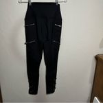 Lukka Lux Black Zipper Mesh High Rise Accent Grommet Goth Grunge Punk Leggings Size M Photo 6