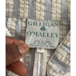 Victorian Style Striped Nightgown By Gilligan OMalley Long White & Blue Size S Photo 2