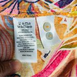 C & C CALIFORNIA Tropical Leaf Patterned Overshirt, Dress, Swimsuit Cover Up S Orange Photo 9