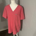 FIGS Coral V-Neck Short Sleeve Top Photo 7