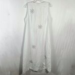 Madewell  White 100% Linen Button Front Midi Tea Dress Size 12 Breathable Minimal Photo 2