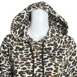 Lou & grey Sweatshirt Women XXSP Fluffy Fleece Hoodie Brown Tan Peyote Cheetah Photo 3