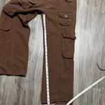 Women's Brown Wide Leg Cargo Jeans Size 0 Photo 4
