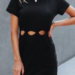 Angashion NWT Angashon Cut Out Waist Tee Dress Lg Photo 2
