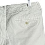 American Eagle  Shorts Womens 8‎ Shortie Chino White Khaki Flat Front Neutral Photo 4