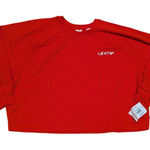 Levi's π Plus 3X Red Logo Cropped Sweatshirt Shirt Relaxed Fit Athletic NWT Photo 0